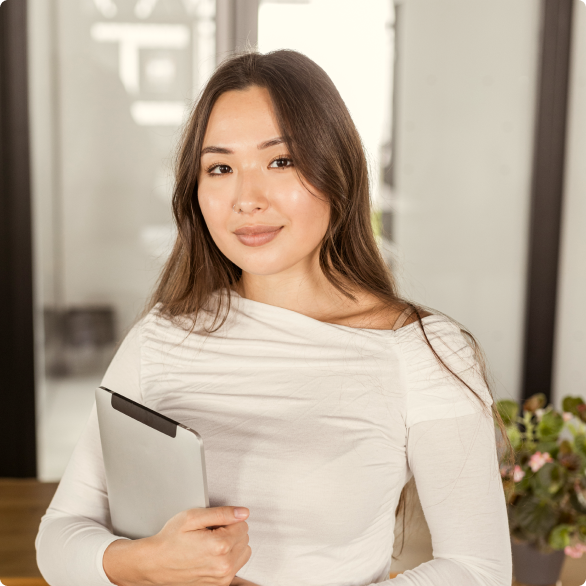 Person with tablet